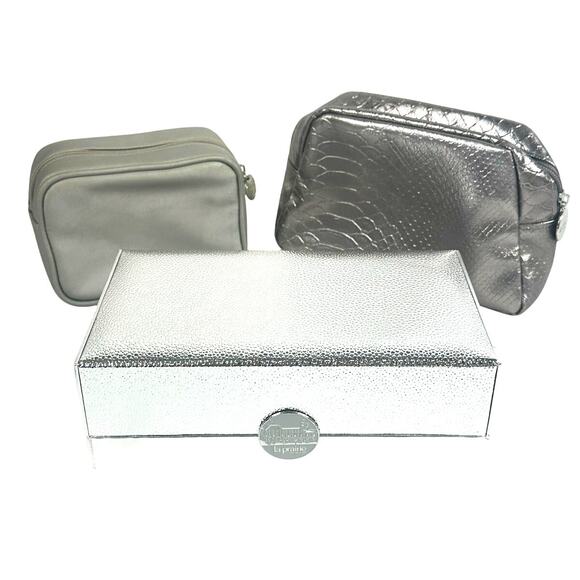 LaPrairie Cosmetic Bags (2) plus LaPrairie Silver Box (1)-Set of 3 - Picture 2 of 10